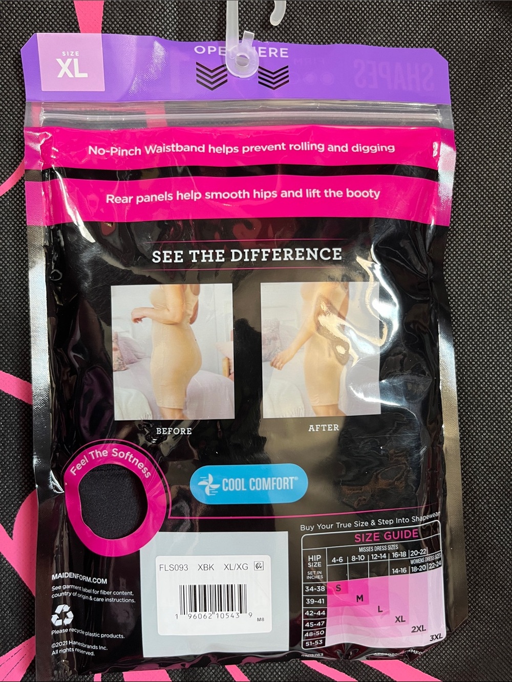 2 for 1 LOW PRICE Maidenform Flexees Cool Comfort Black & Nude Shape wear - Picture 3 of 11